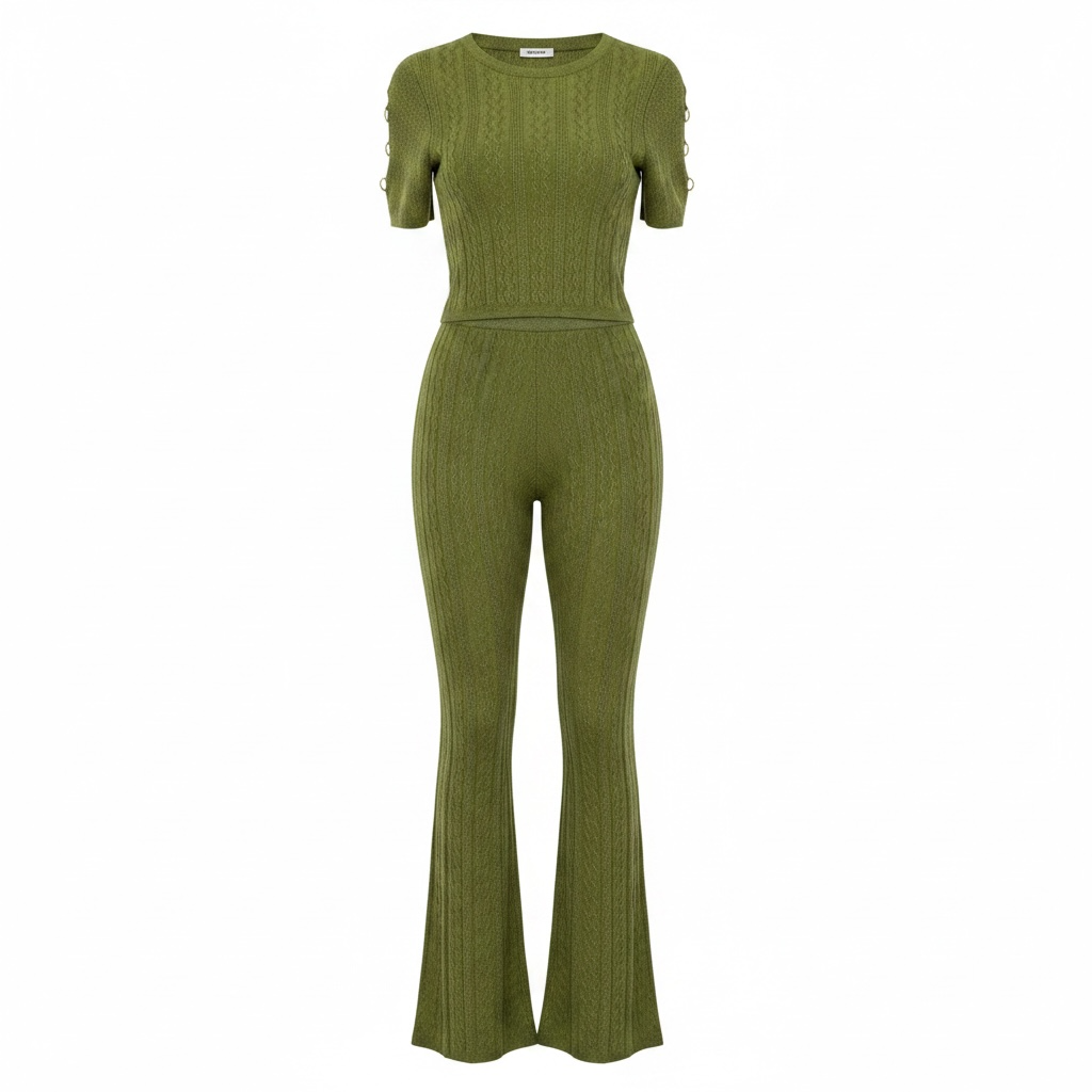 Preloved Green Sandro Co-Ord, Size 10