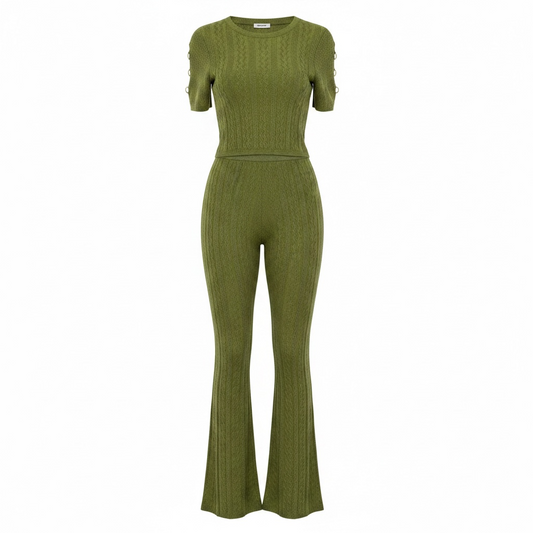 Preloved Green Sandro Co-Ord, Size 10