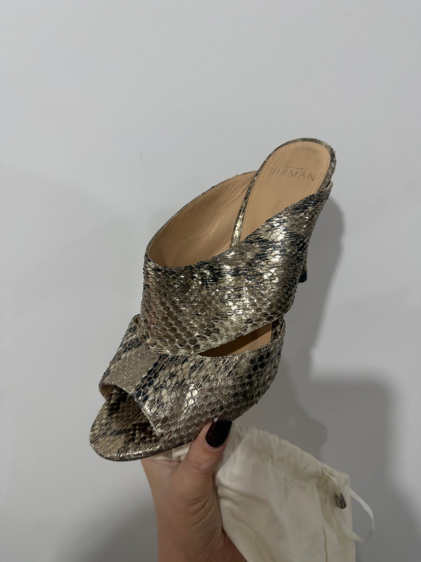 Gold Alexandre Birman Heels, Size 40 UK 7