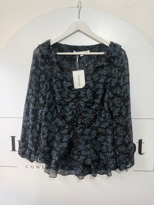 Floral Veronica Beard Blouse, Size UK 10
