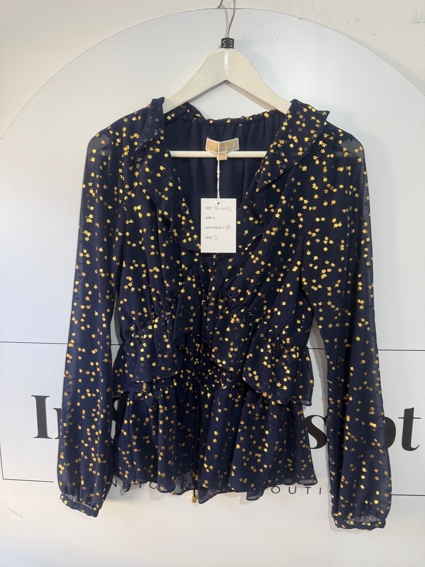 Navy Michael Kors Blouse, Small