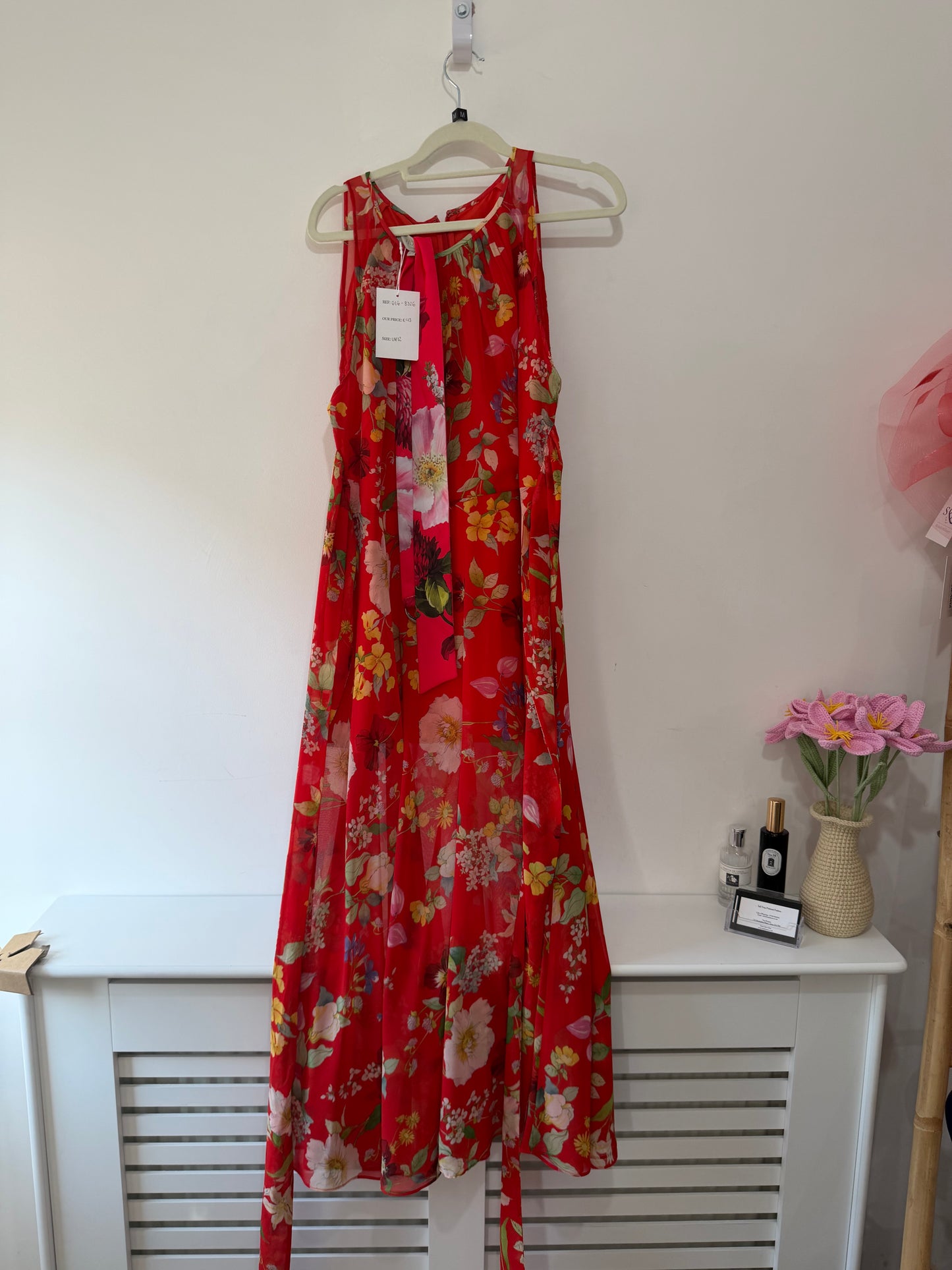 Preloved, Red Hobbs Dress, UK 12