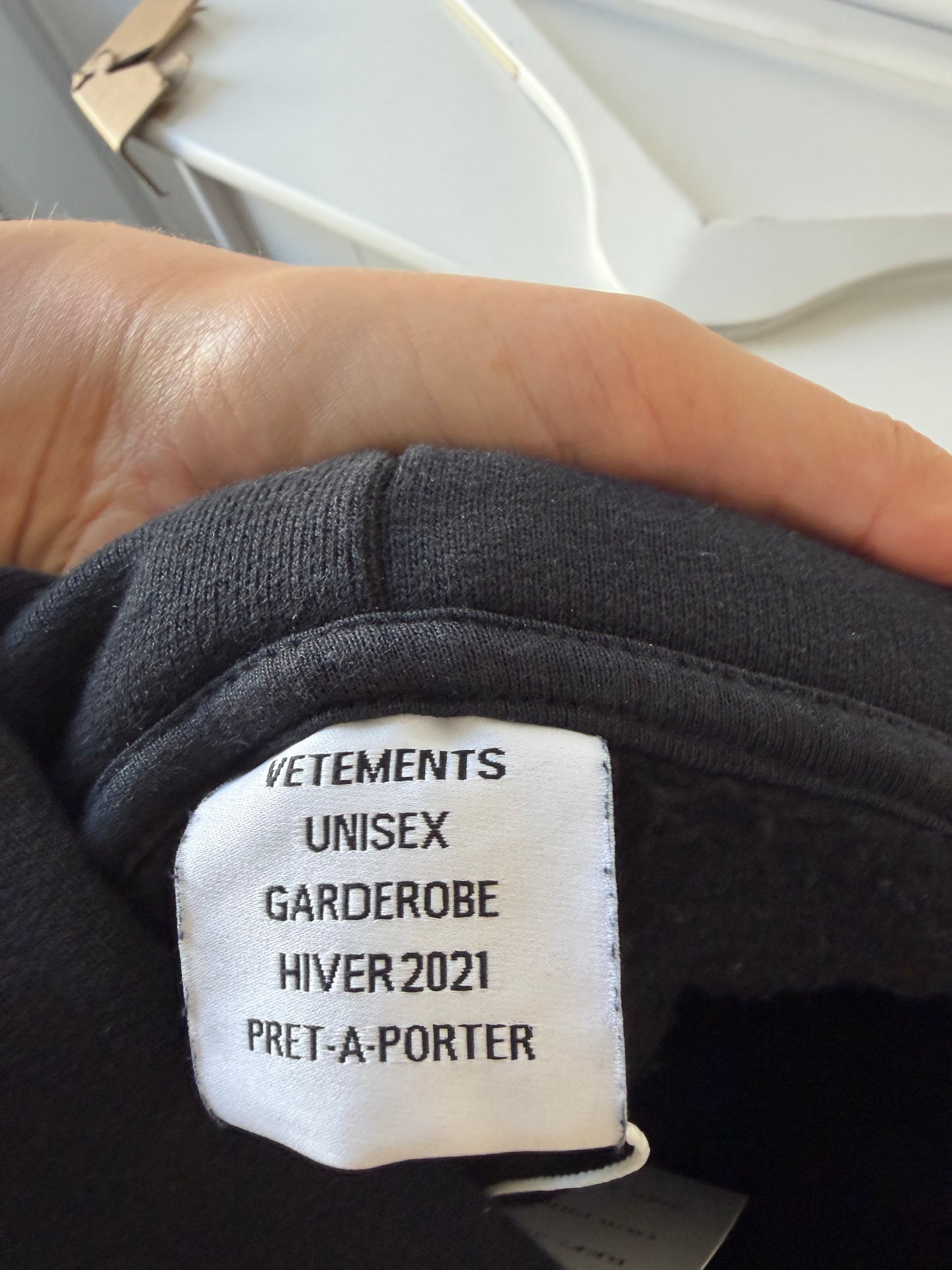 Preloved Black Vetements Hoodie, Small