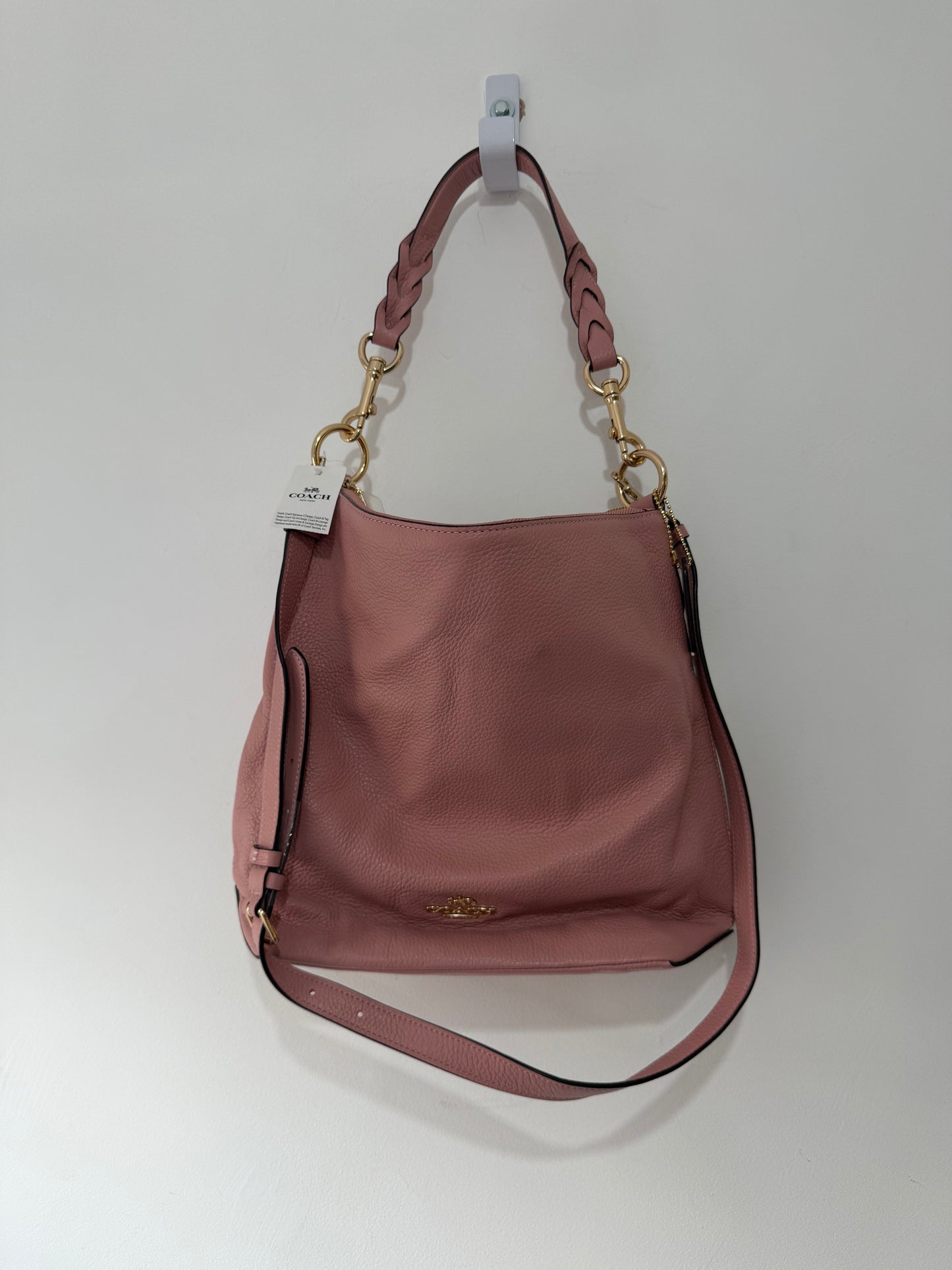 Preloved, Antique Pink with gold hardware Coach Tote Handbag