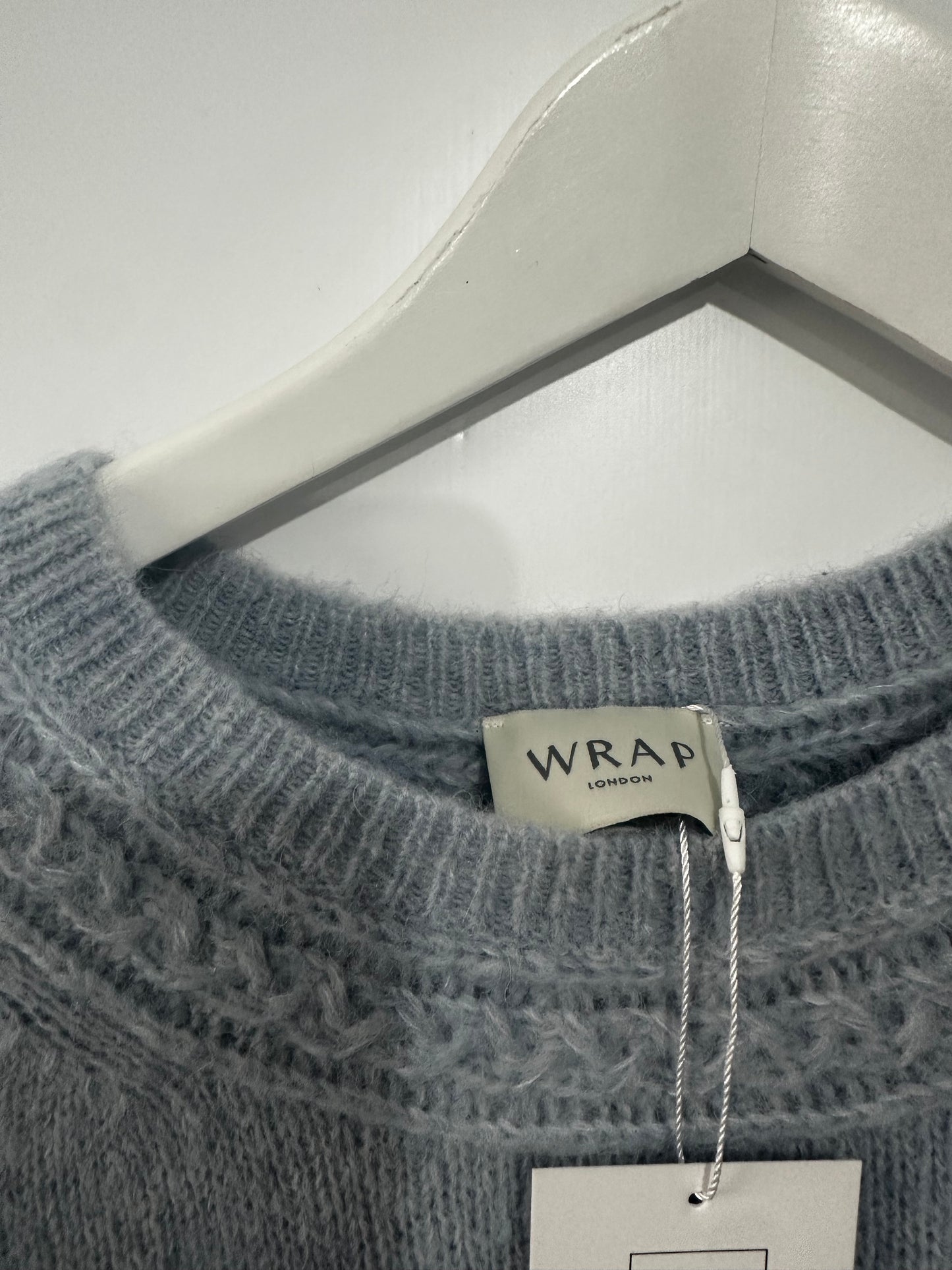 Baby blue WRAP Alpaca & Merino Jumper, 18
