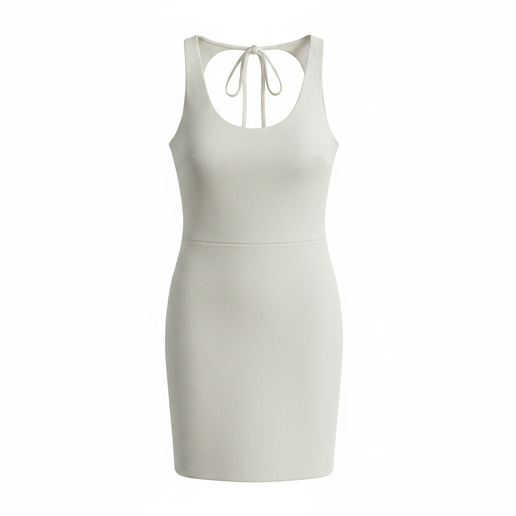 Preloved White Maje Dress, UK 10