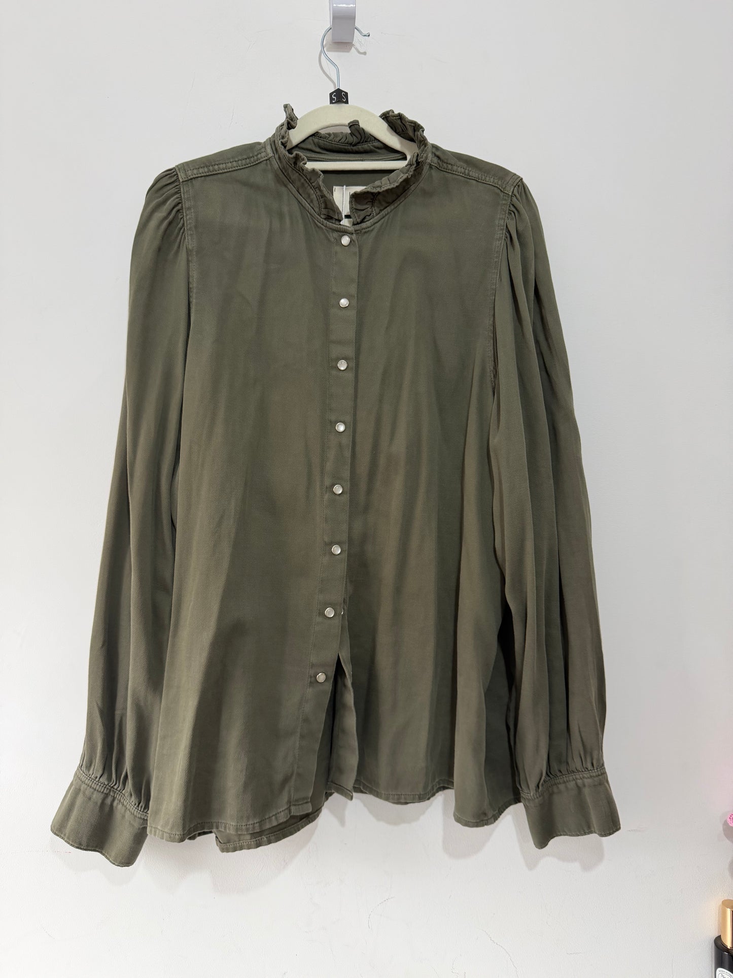 Preloved Ba&sh Blouse Size 2 - UK 10/12 Preloved Green