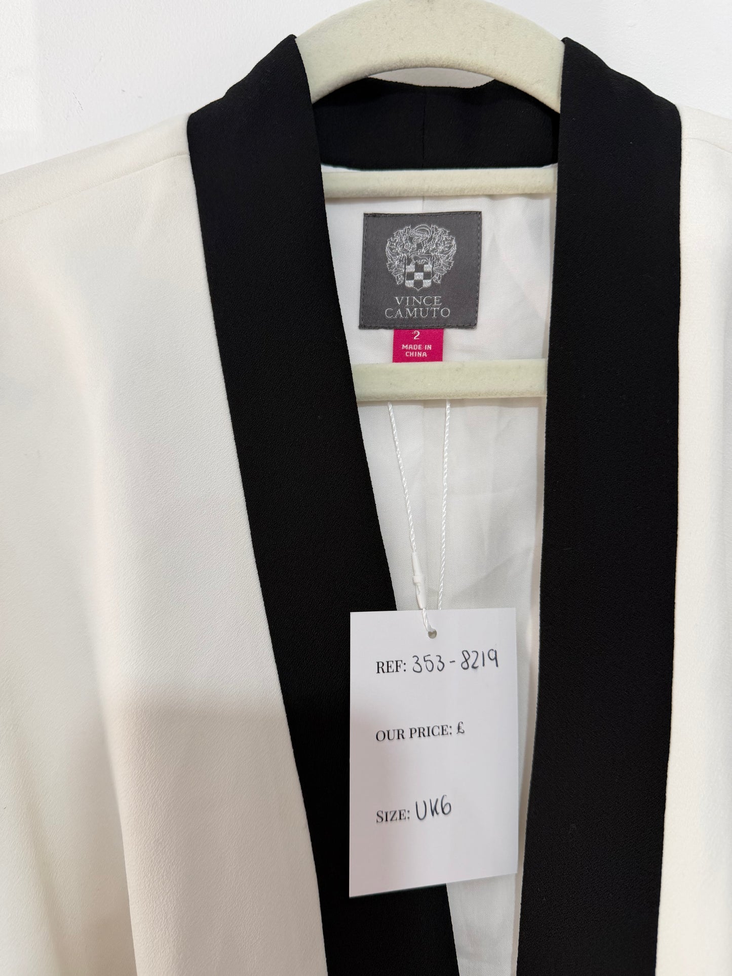 Preloved, White Vince Camuto Blazer, UK 8