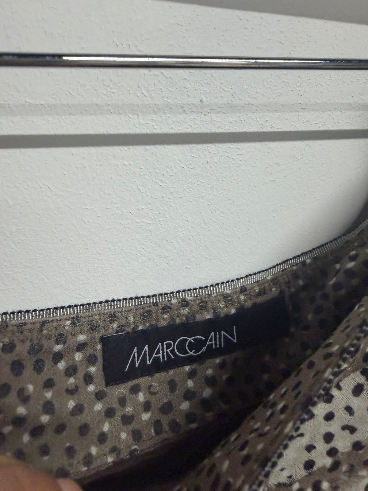 Preloved BNWT Marc Cain Skirt Size 12 Brown Pattern