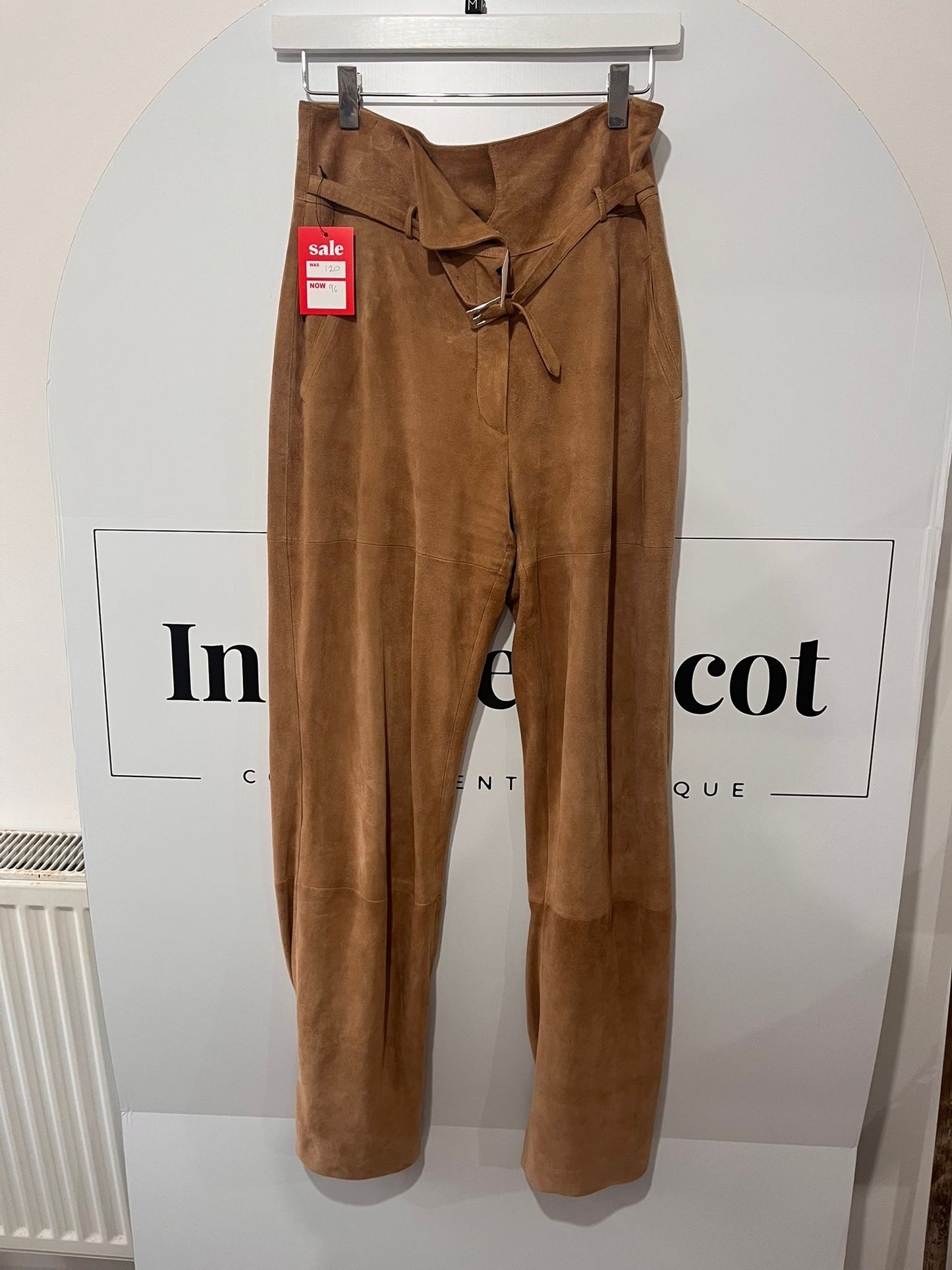 Brown Armani Suede Trousers, 10-12