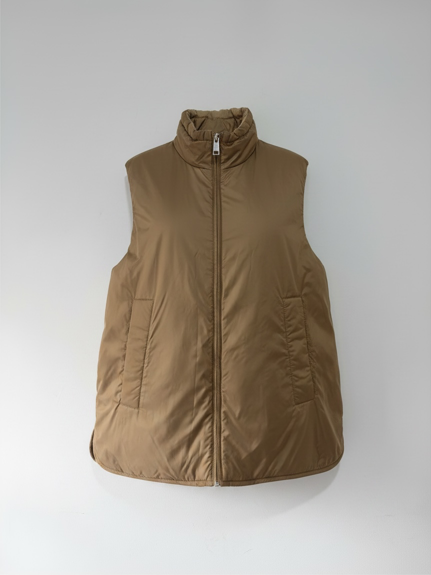 Preloved Weekend MaxMara Water Repellent Gilet Size 6 fits UK 10 Camel