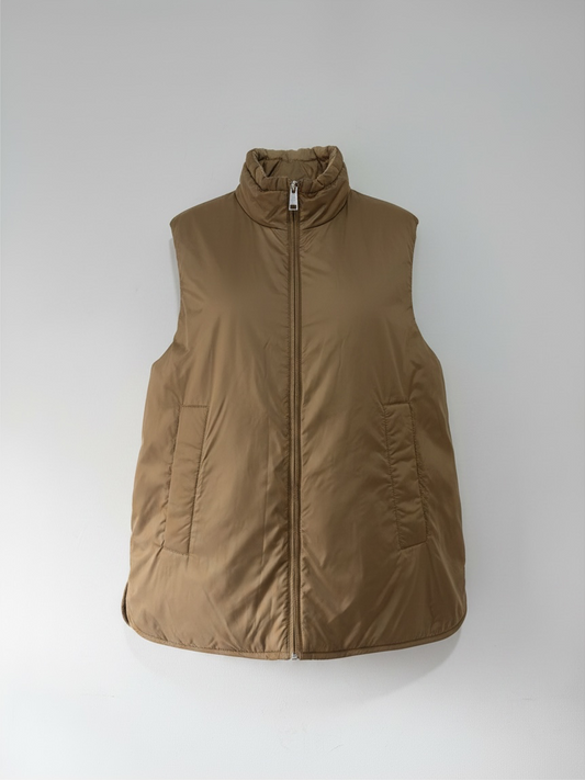 Preloved Weekend MaxMara Water Repellent Gilet Size 6 fits UK 10 Camel