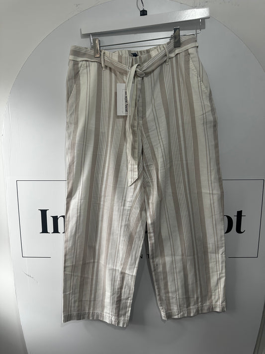 Stripey Beige Tommy Hilfiger Trousers, Size UK 10