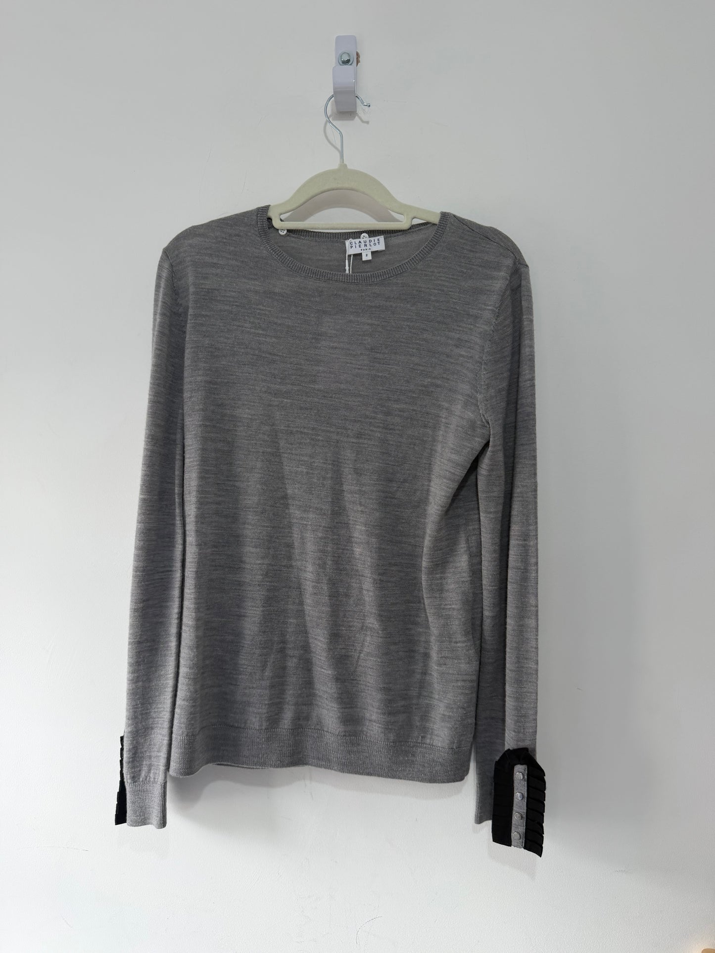 Preloved Claudie Pierlot Jumper Size 2 UK 10 Grey