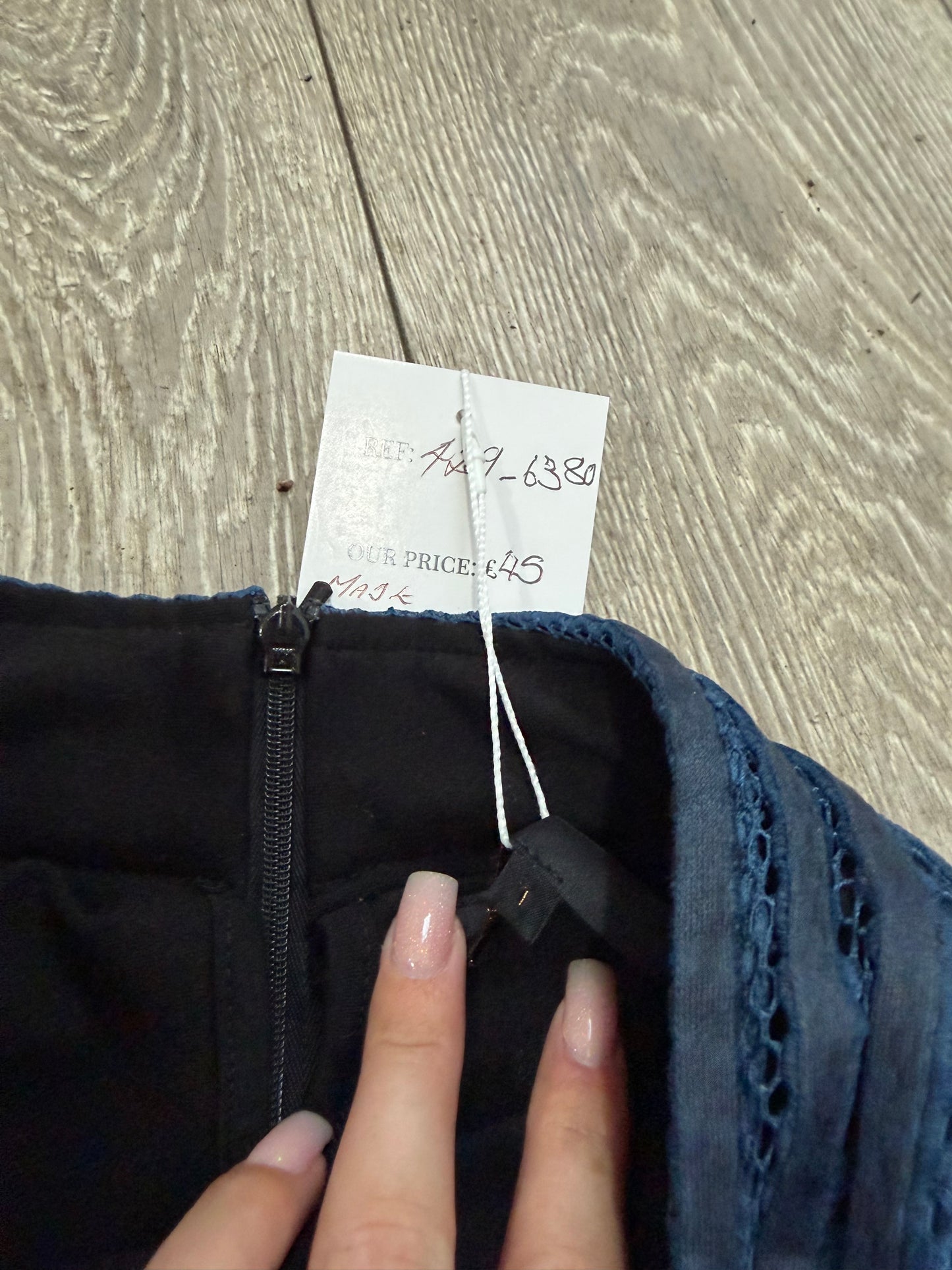 Navy Blue Maje Skirt, Size XS