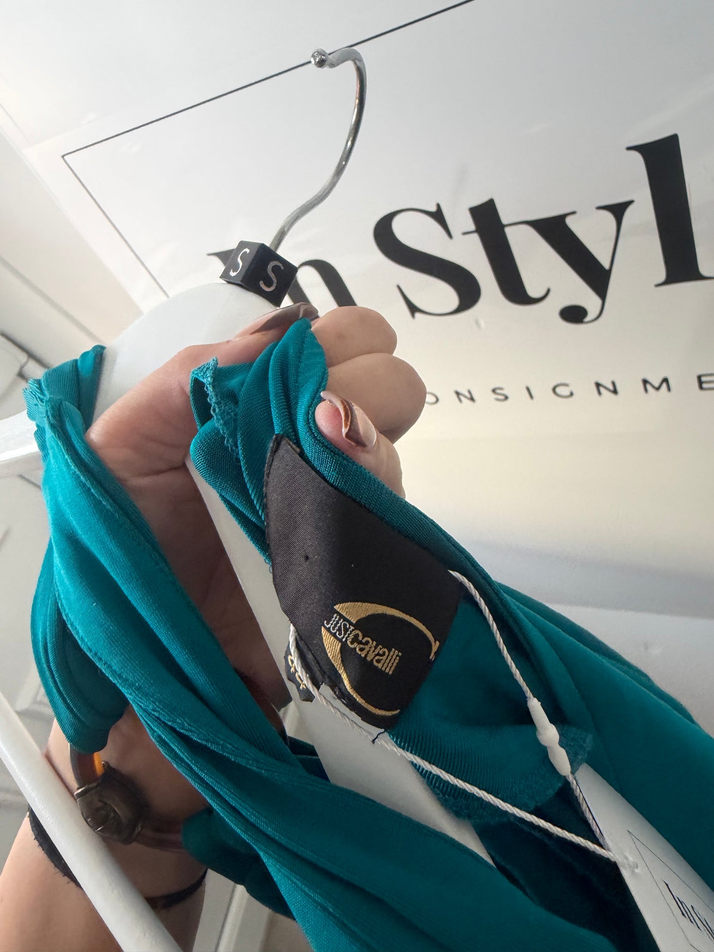 Teal Just Cavalli Dress, Small