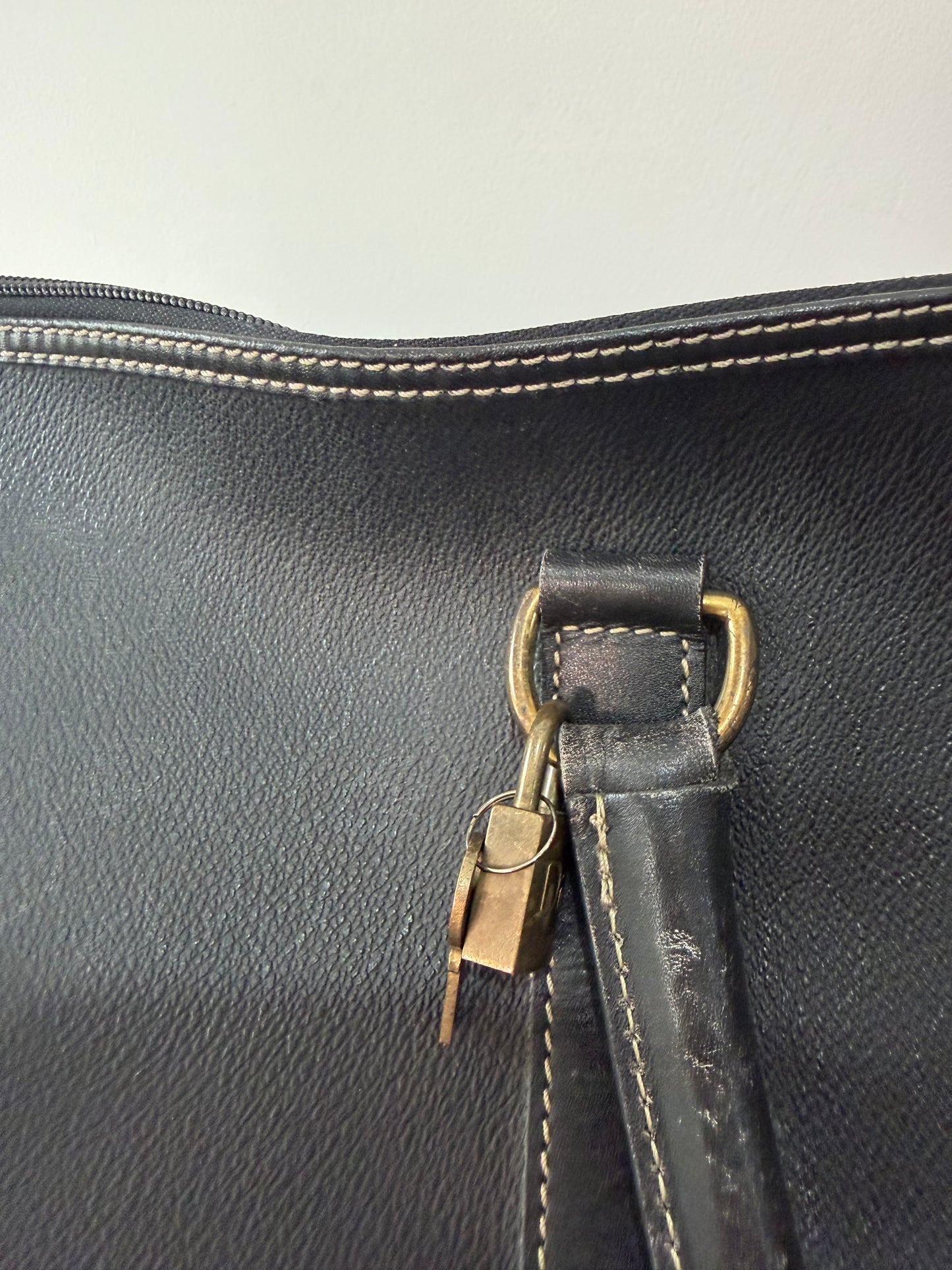Preloved, Black Honeycombe Christian Dior Keepall Holdall Duffle Bag, 55