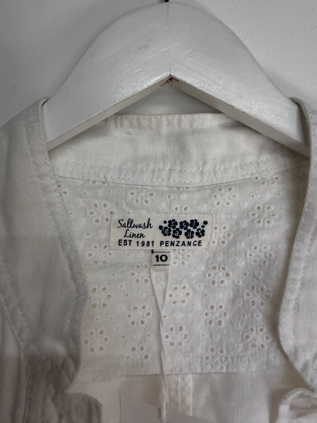 Preloved Saltwash Linen Jacket Size 10 White