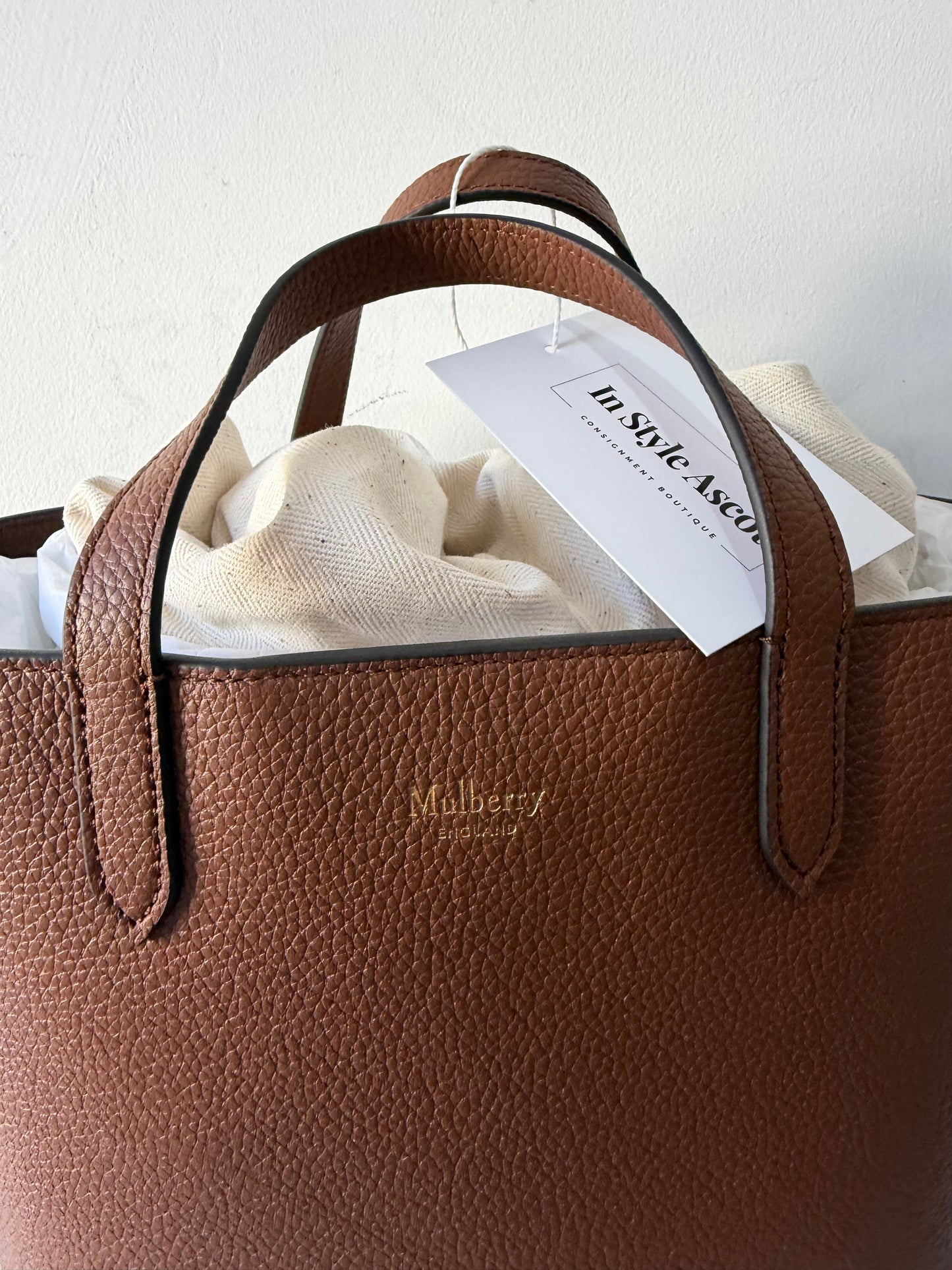 Preloved Mulberry Handbag Alder Tote, Small Oak