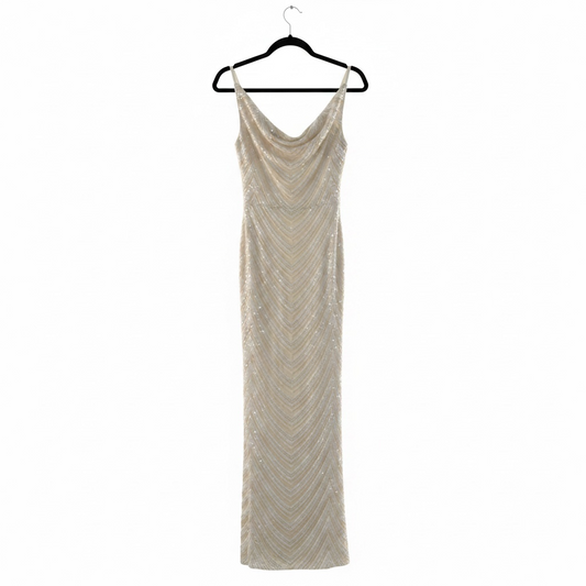 Preloved, Cream/White  Lipsy London Dress, UK 8