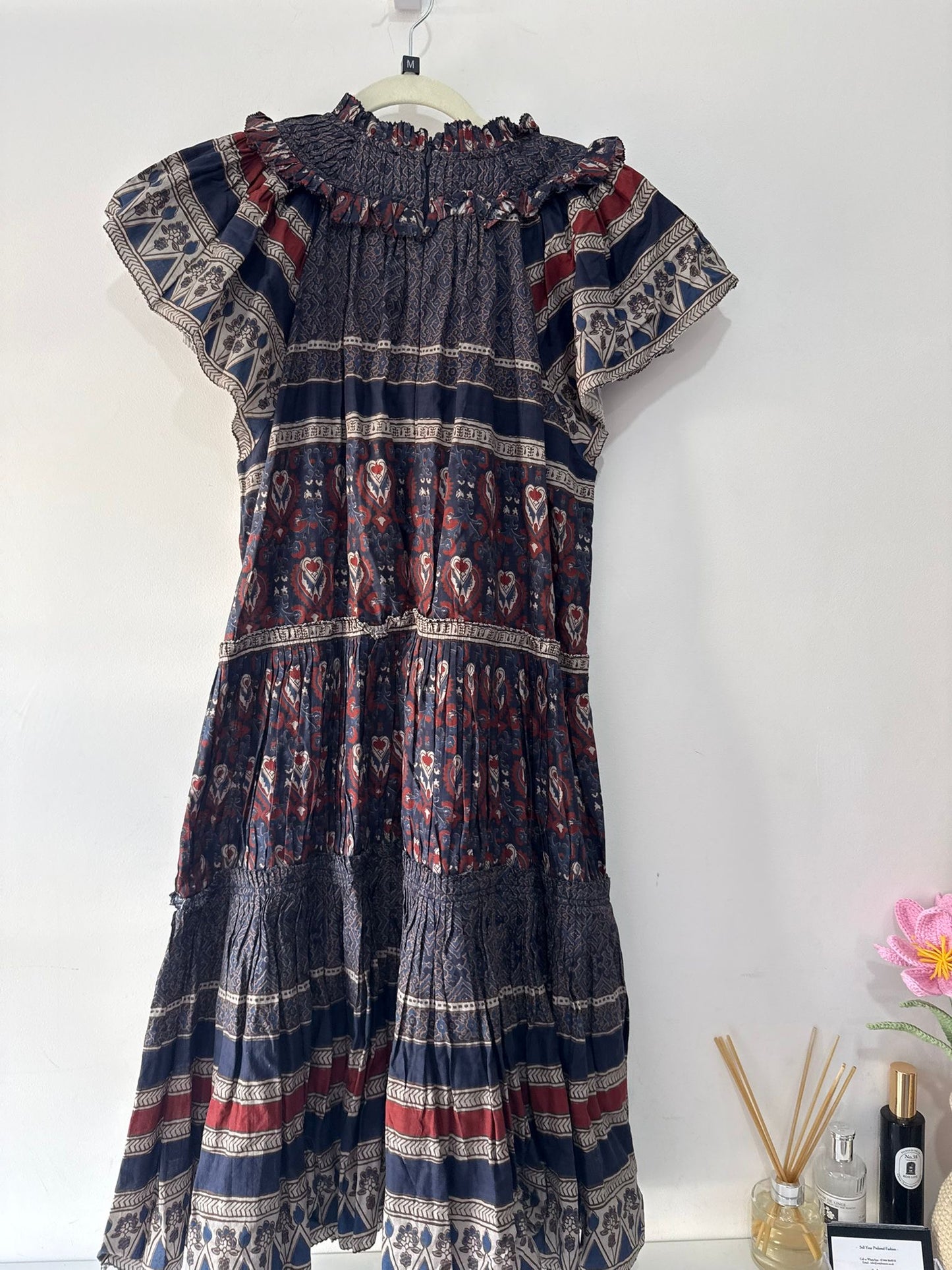 Preloved Black Print Sea New York Dress, Size M - 12