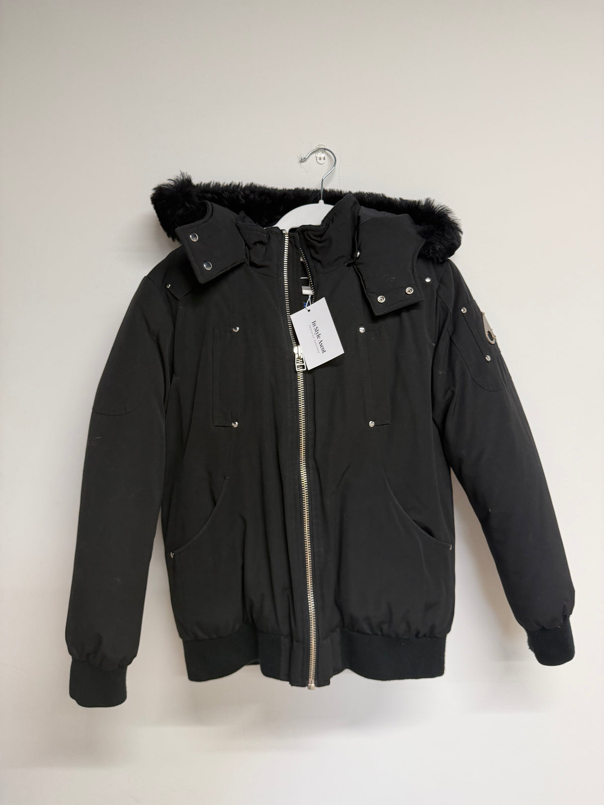 Preloved Moose Knuckle Winter Coat Age 14-16 Girls Black