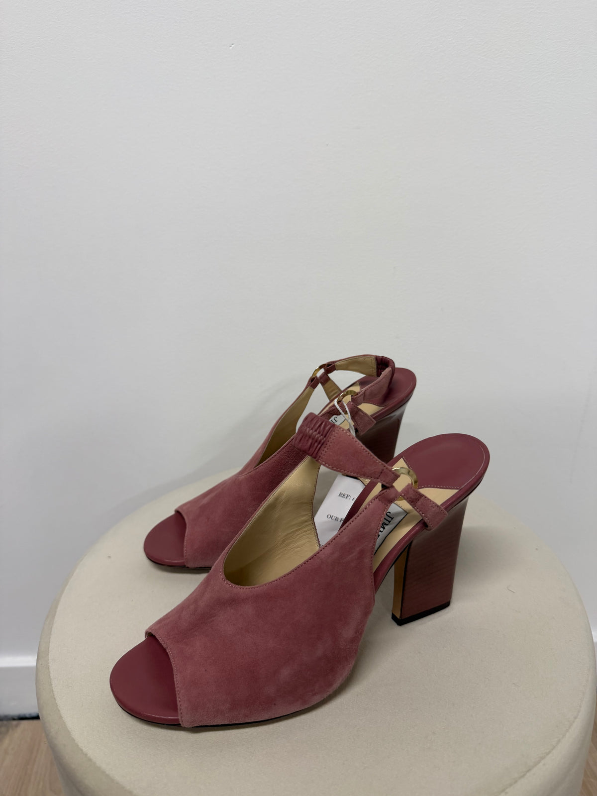 Preloved Jimmy Choo Suede Heels EU 39.5 - UK 6.5 Pink