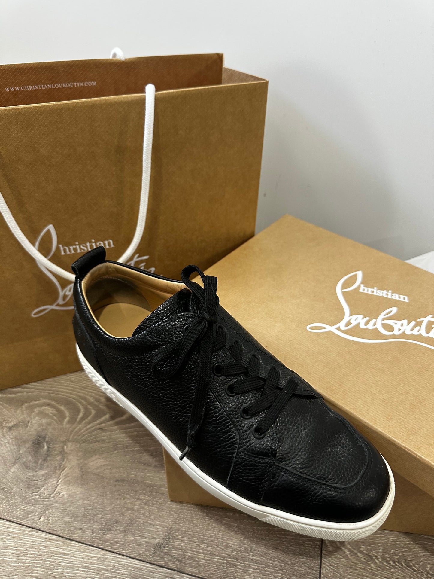 Black Christian Louboutin Sneakers, Size Mens 43