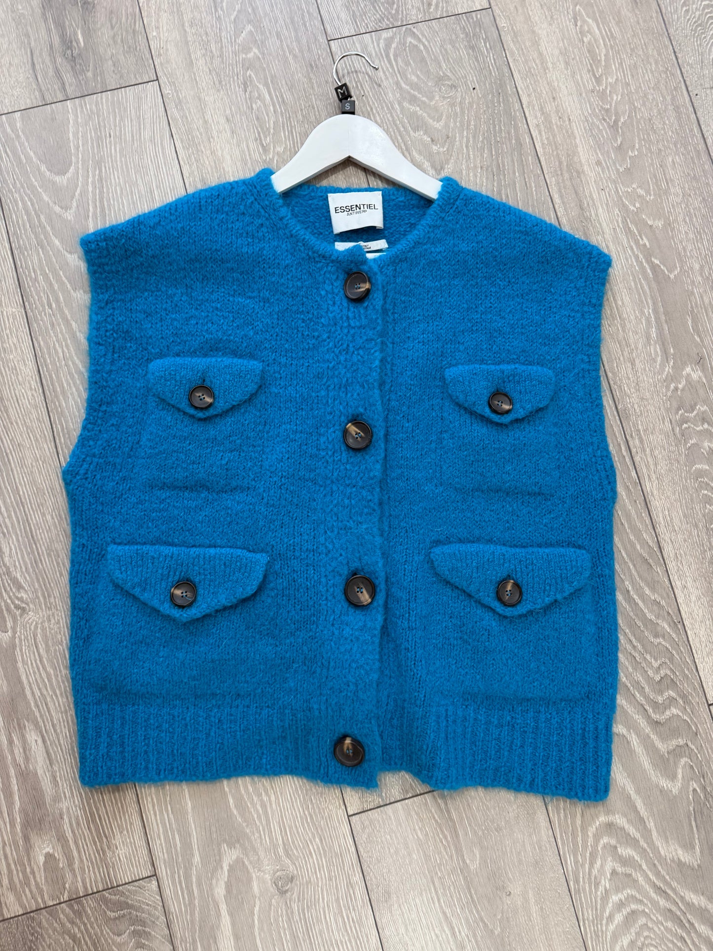 Blue Essentiel Antwerp Sweater Vest Mohair, Size S (Fits up to a 12)