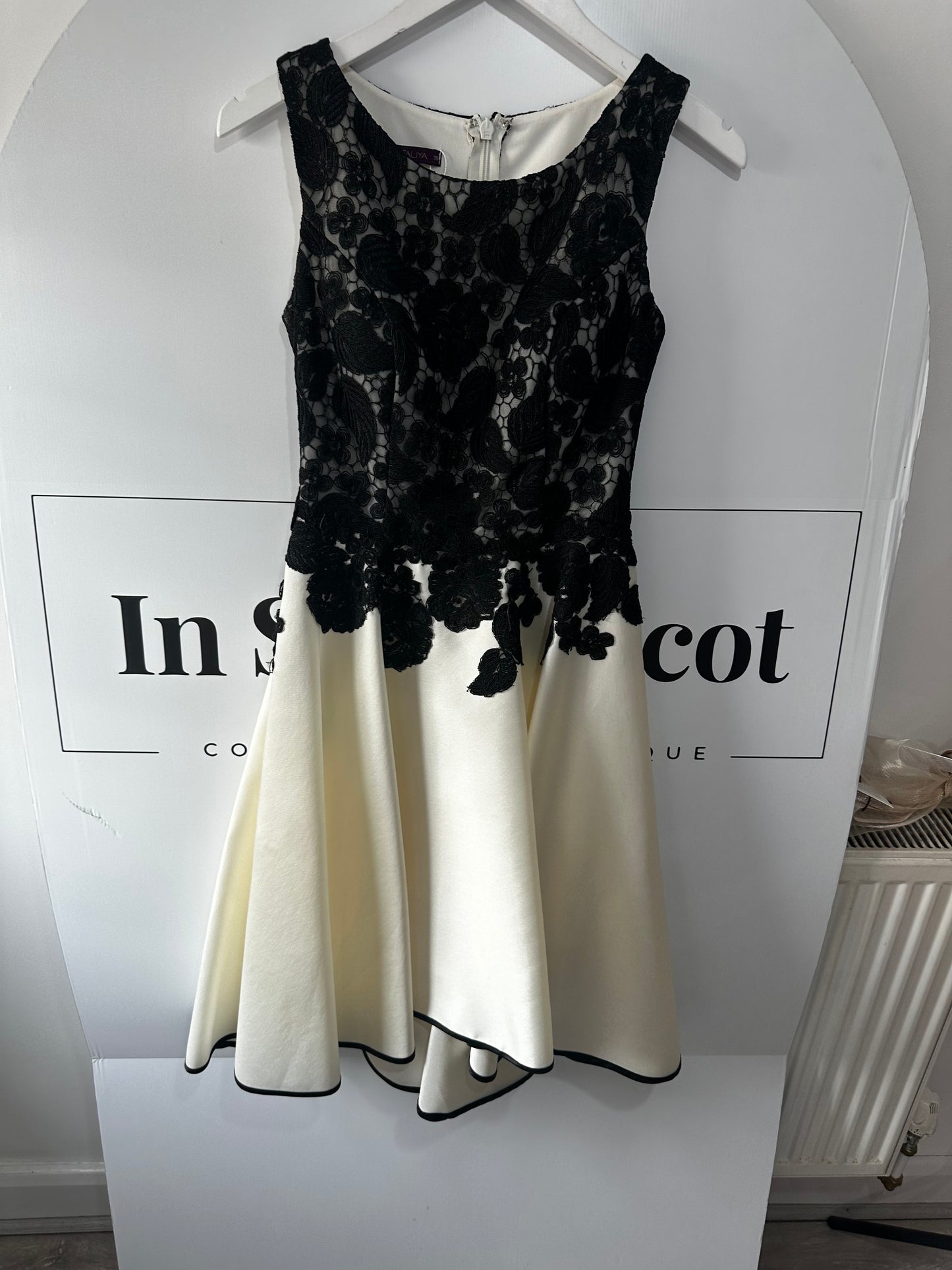 Cream & Black Nataliya Couture Dress