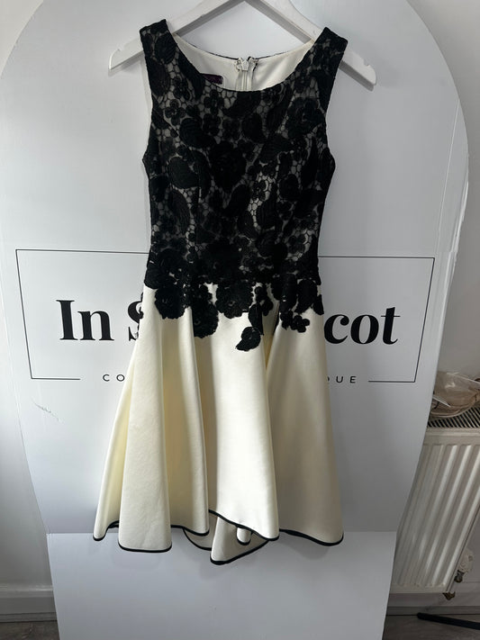 Cream & Black Nataliya Couture Dress