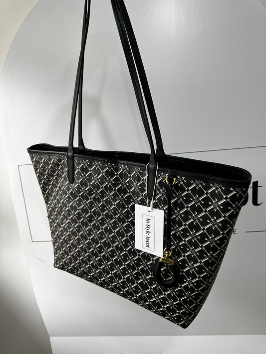 Monogram, Black Ralph Lauren Tote Bag