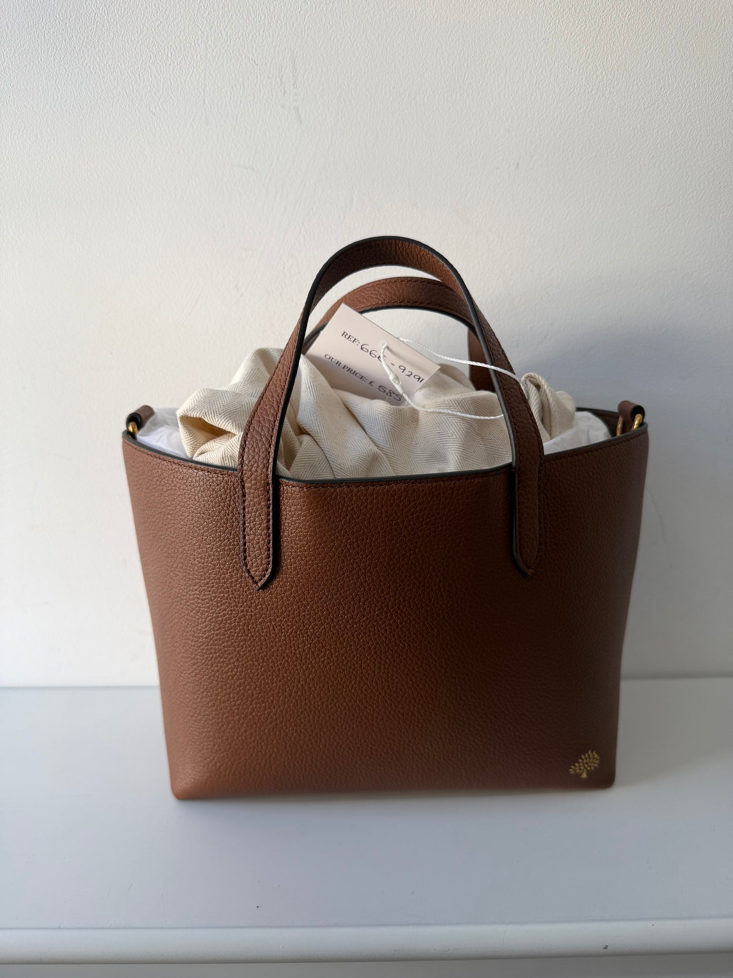 Preloved Mulberry Handbag Alder Tote, Small Oak
