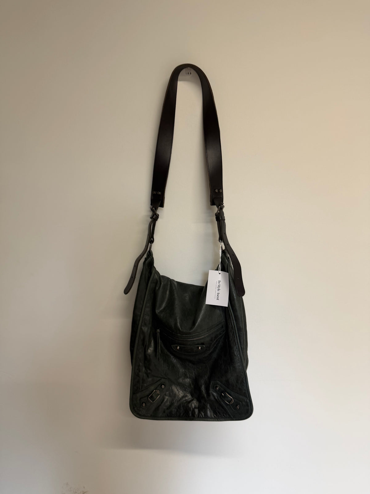 Preloved Balenciaga Handbag Dark Green