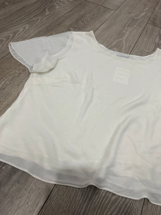 White/Cream Gina Bacconi Blouse, Size XXL