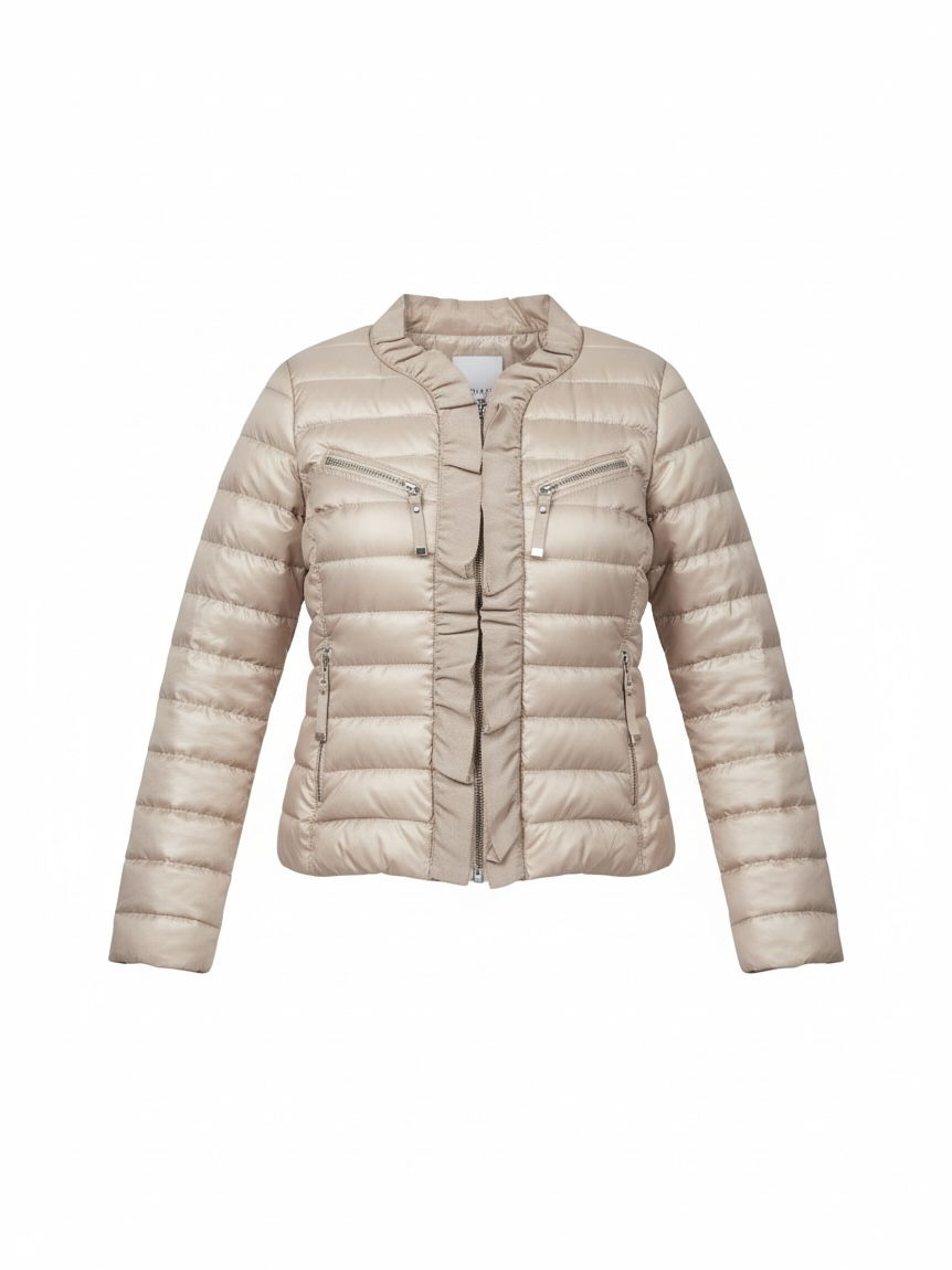 Preloved Pinko Down Jacket Beige Size 10