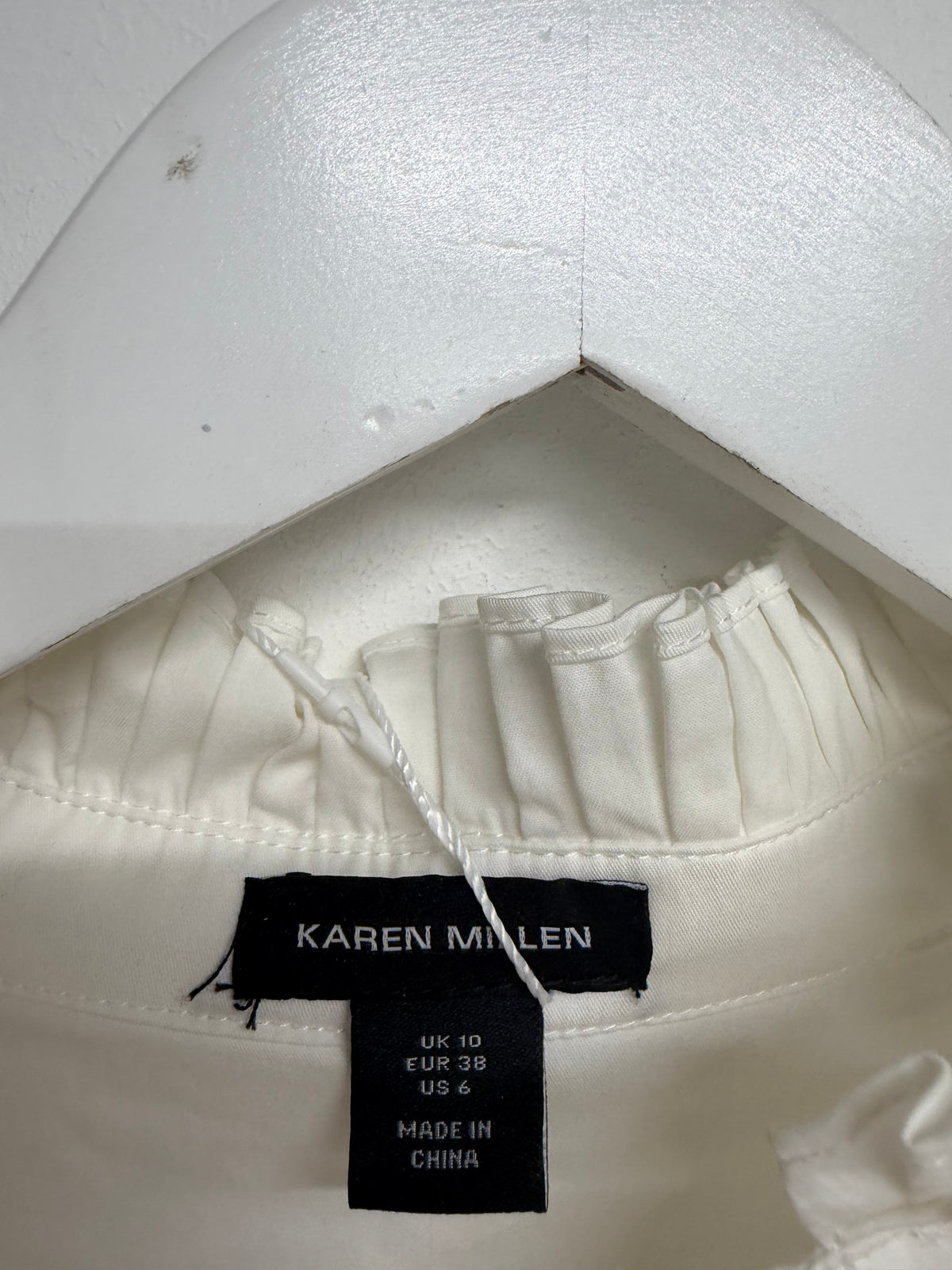 Preloved Karen Millen Shirt Size UK 10 White