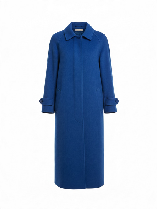 Preloved Perry Ellis Portofino Wool Coat Size 12-14 Blue
