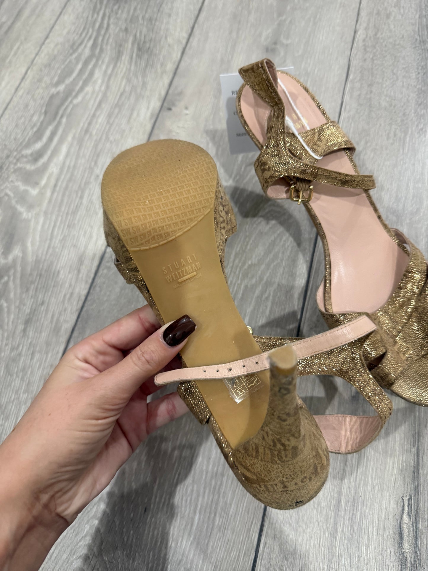 Gold Stuart Wietzman Heels, 7