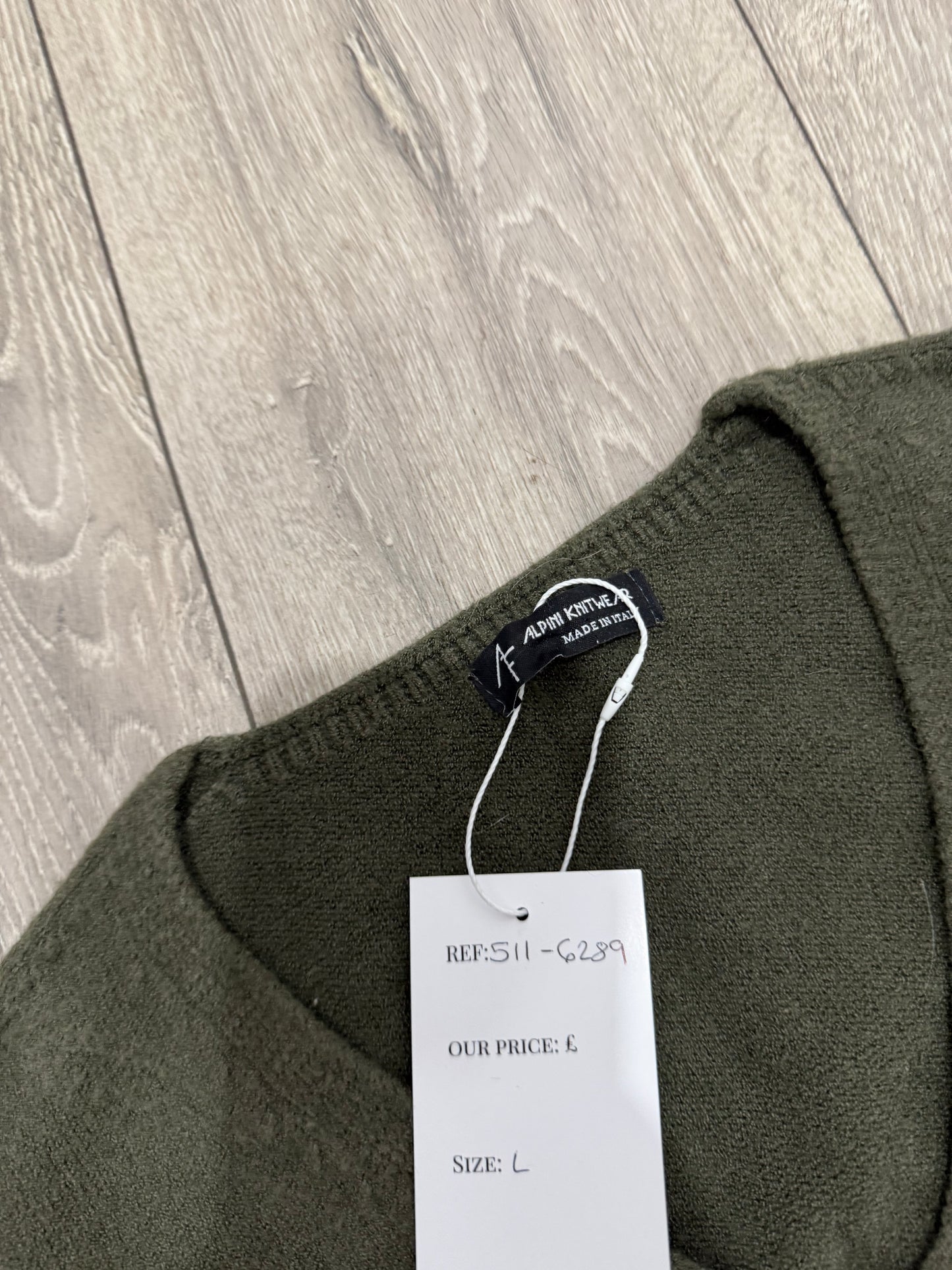 Khaki Alpini Knitwear Knitted Vest, L