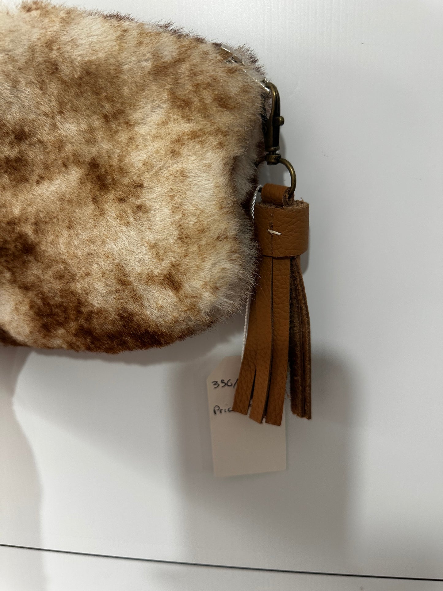 White cowhide Lib&Jax Pouch, Small