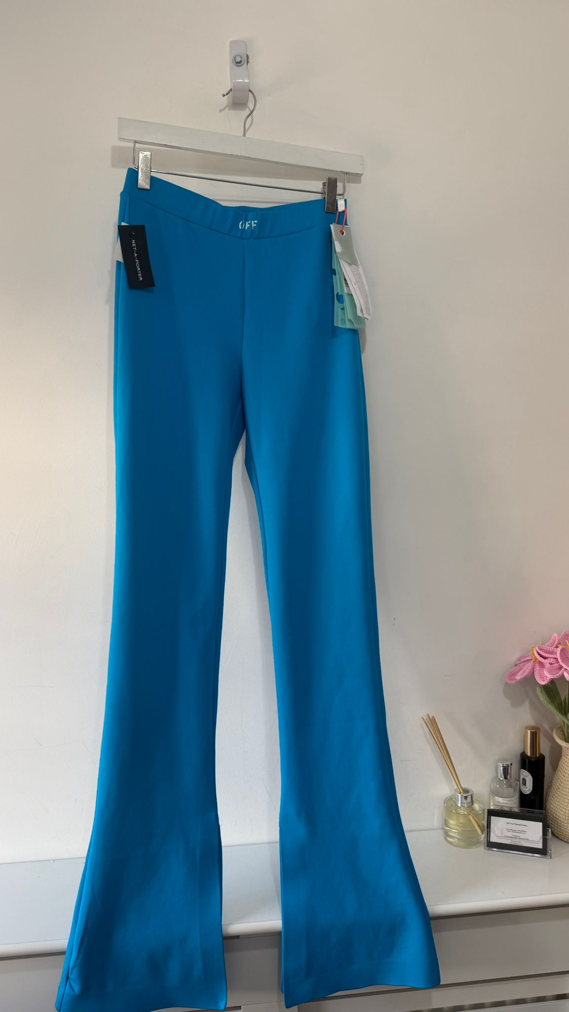 Preloved Brand New Blue Off White Ski Trousers, Size 8-10