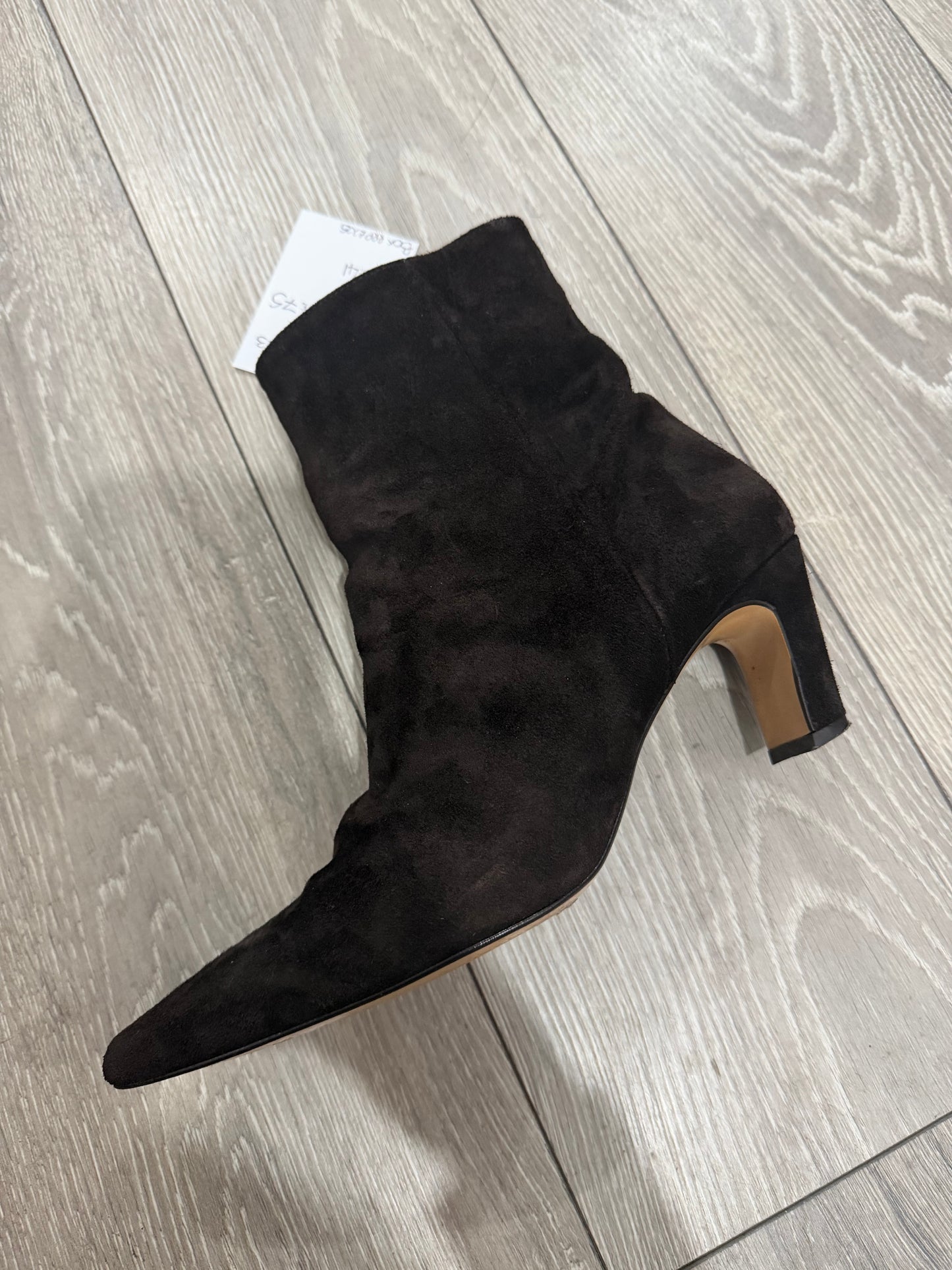 Brown Suede Flattered Boots, Size 41