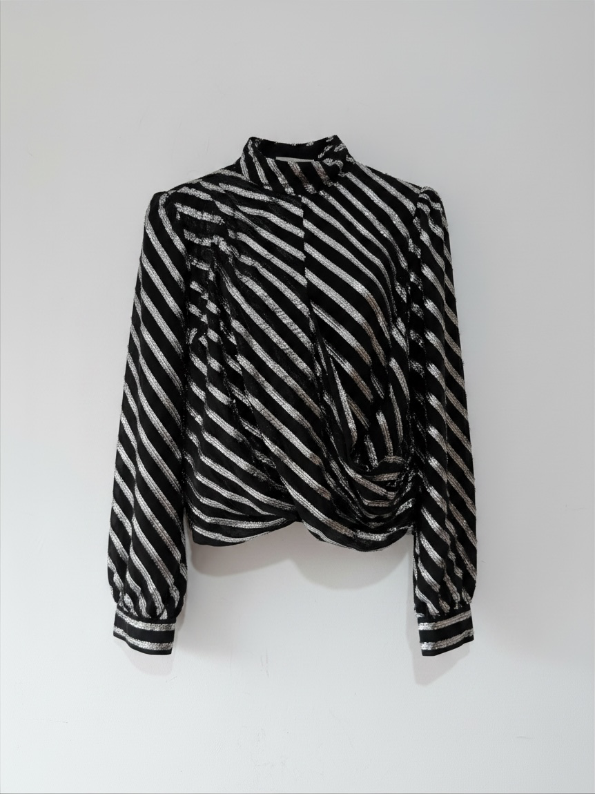 Preloved Michael Kors Blouse Size 10 Black BNWT