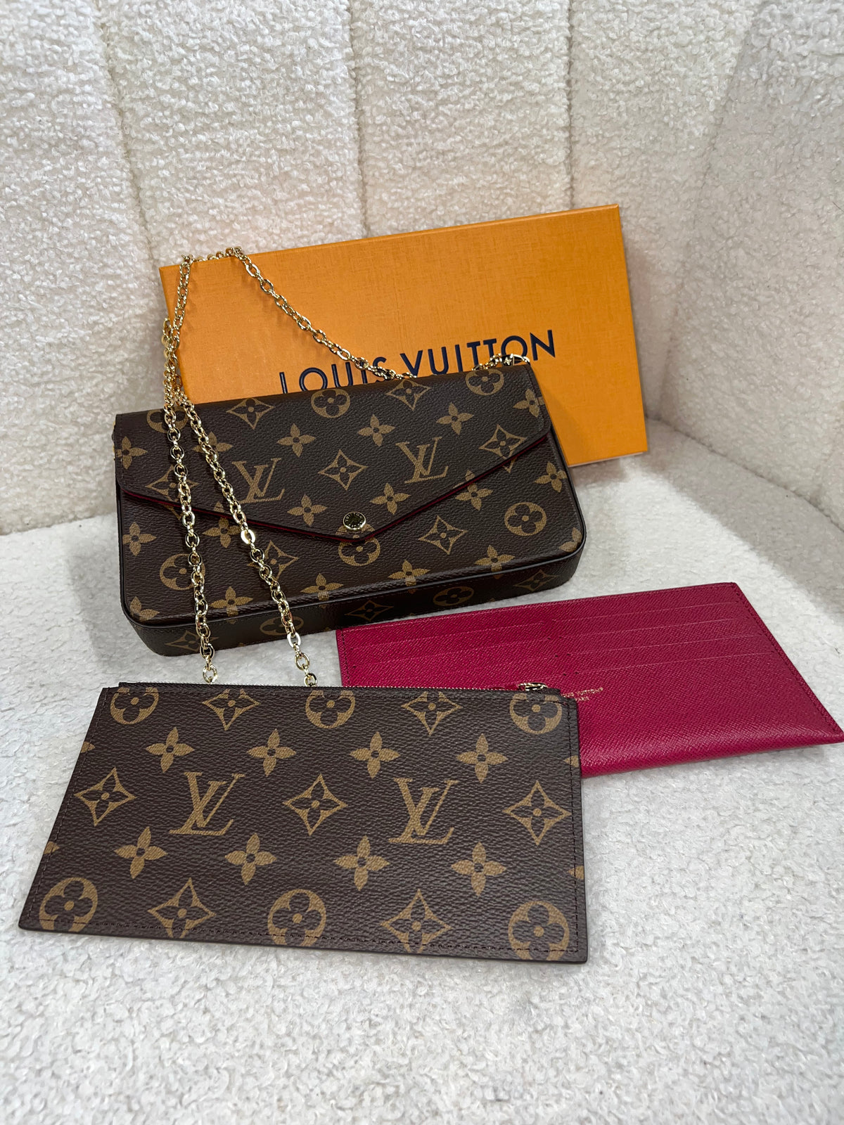 Preloved Louis Vuitton Felicie Pochette Crossbody Bag Monogram Canvas