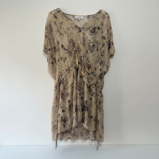 Pre Owned Taupe Paisley Reiss Dress, 12