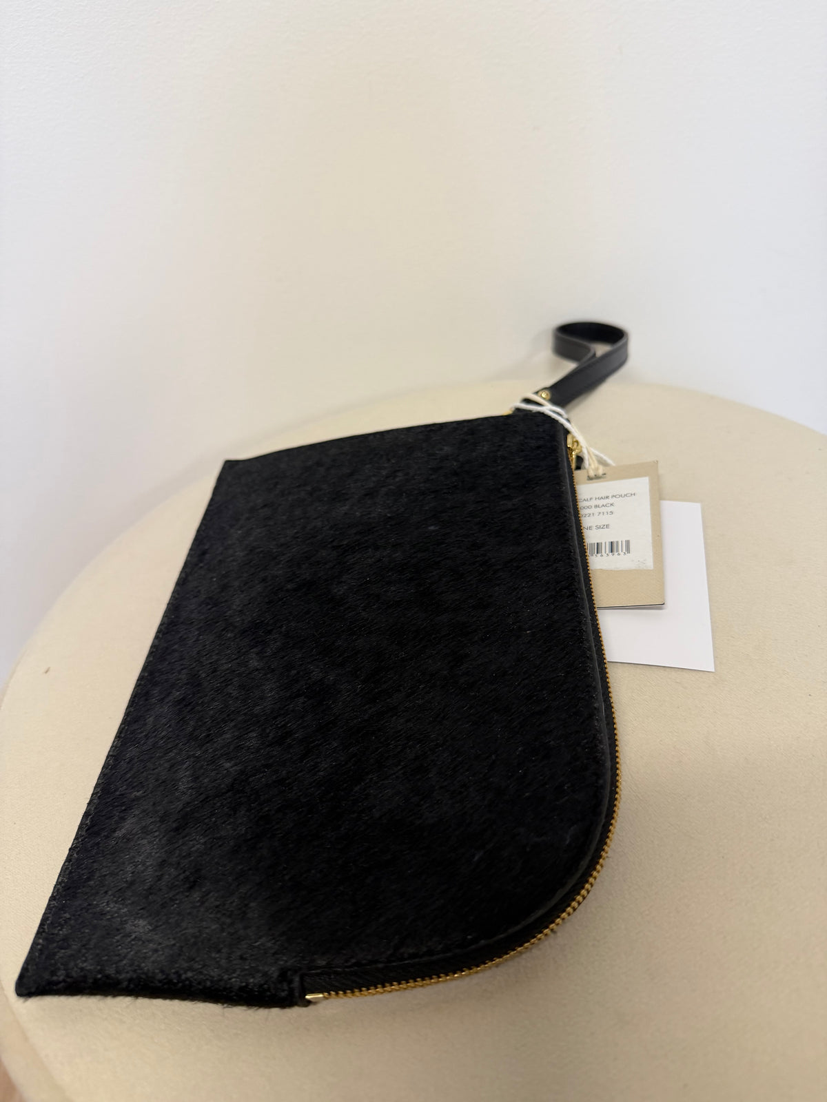 BNWT Jigsaw Ponyhair Clutch Pouch Black