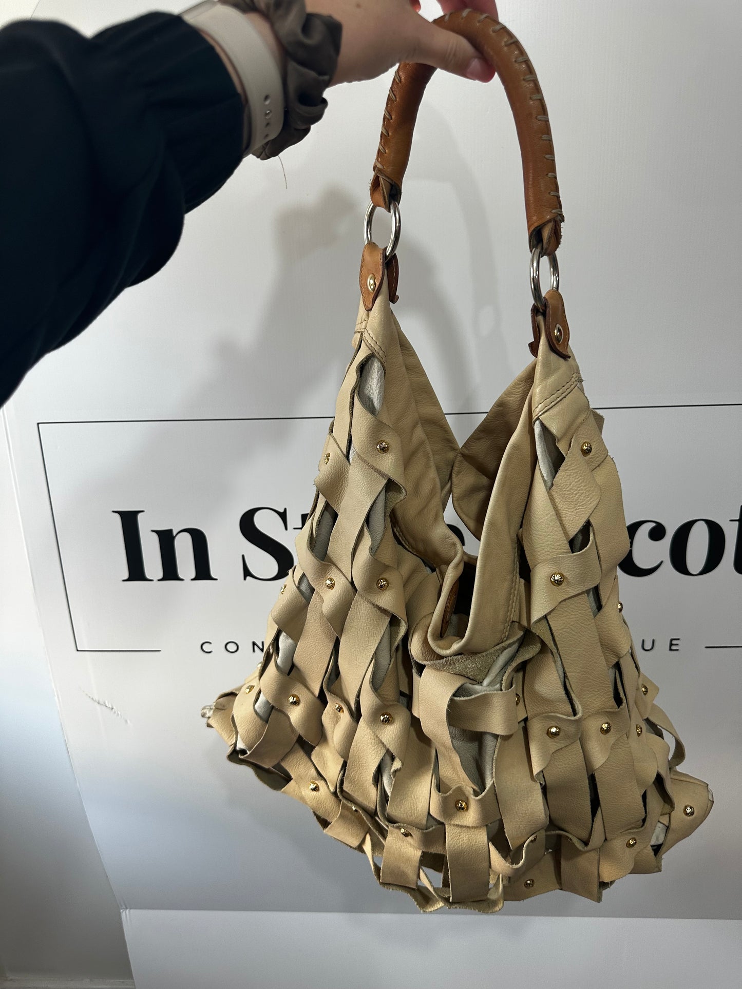 Beige Salar Oversized Bag