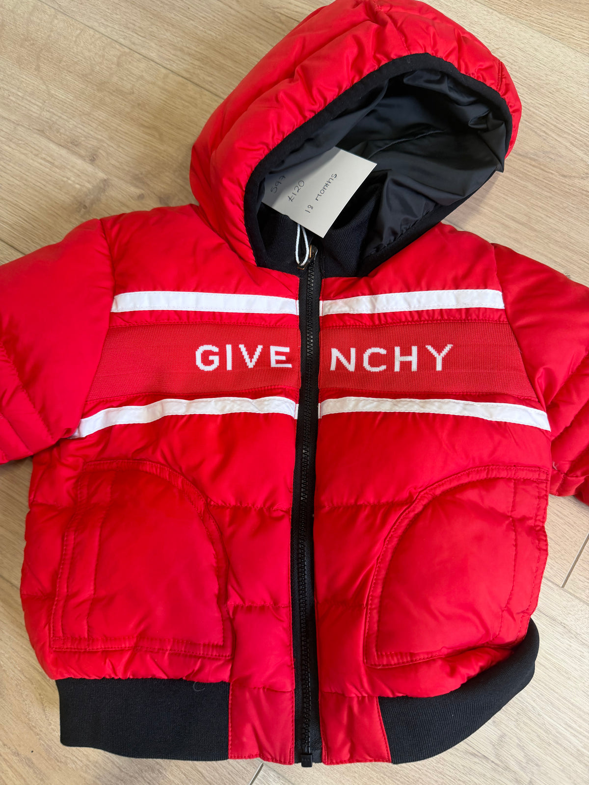 Preloved Givenchy Kids Coat Age 18 months Red