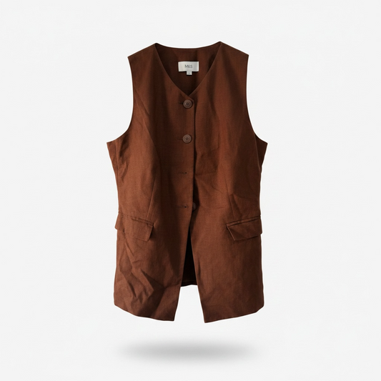 Preloved Brown M&S Waistcoat, 12